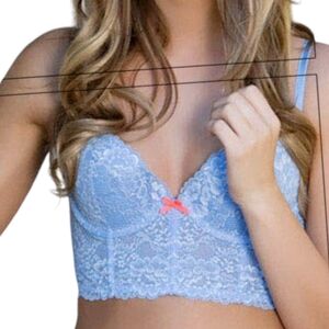 Victoria's Secret Women's Blue corset style bra 34 D